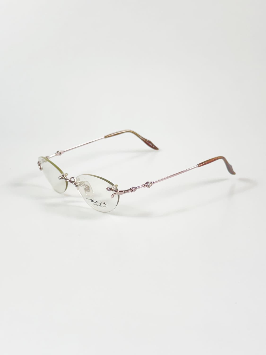 MOYA NEW YORK 오벌 무테 프레임 빈티지 안경 상품이미지3