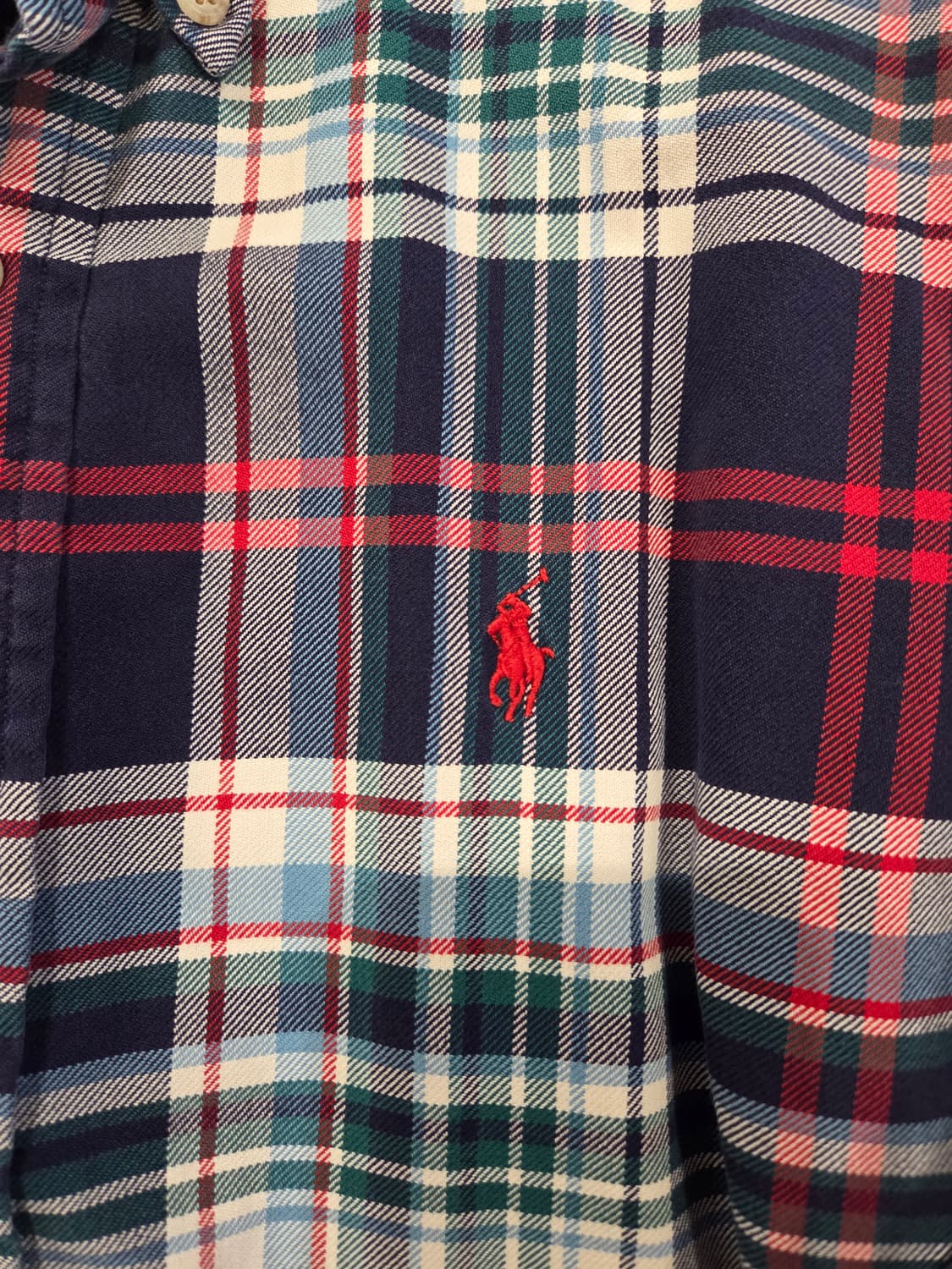 폴로 체크 남방(m사이즈) 상품이미지2