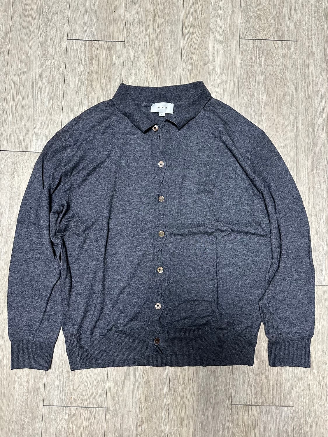 셔터 하이넥 카라 트위스트 가디건 상품이미지1