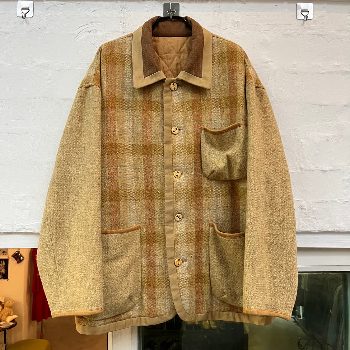 Jun Men 준맨 재팬 울 혼방 체크 셔츠 자켓 F 상품이미지1