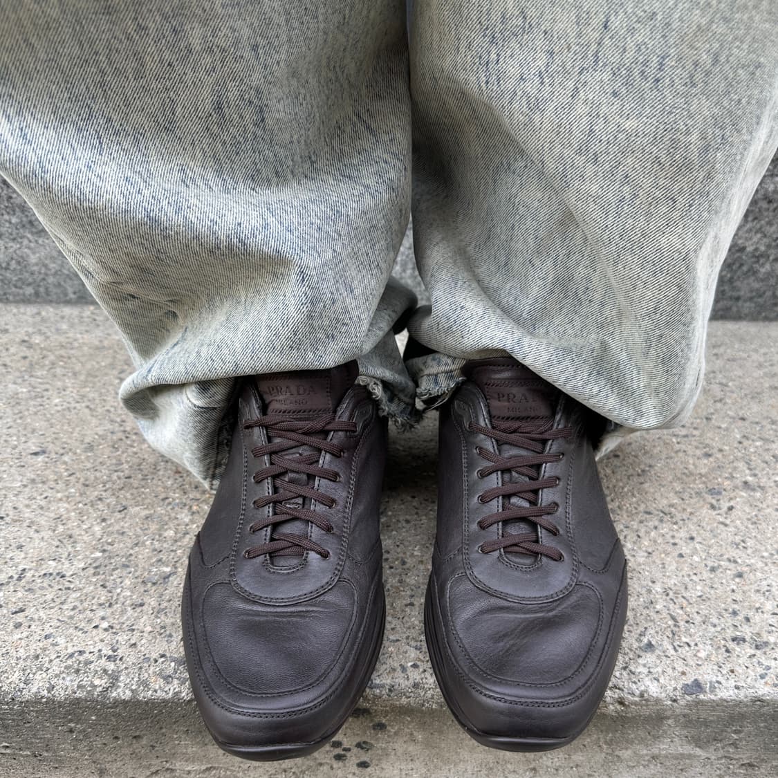 00s 빈티지 프라다 스포츠 플랫폼 가죽 스니커즈 상품이미지7