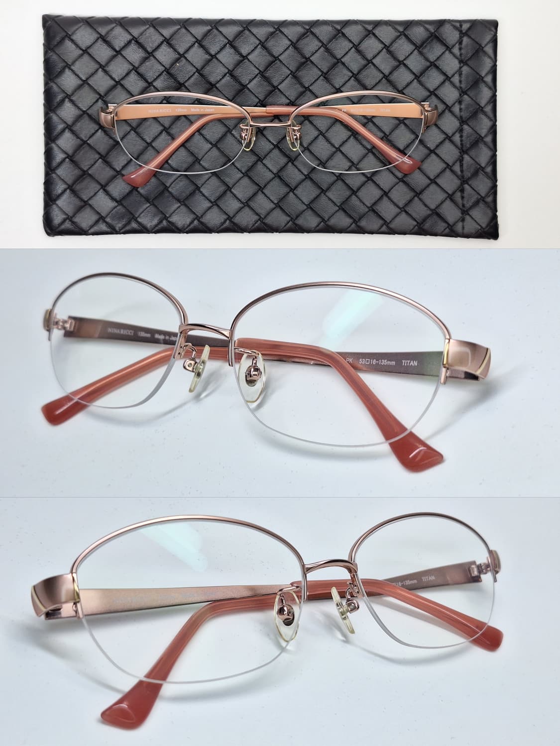 니나 리치 NINA RICCI NR27527 티타늄 반무테 안경테/일본  상품이미지2