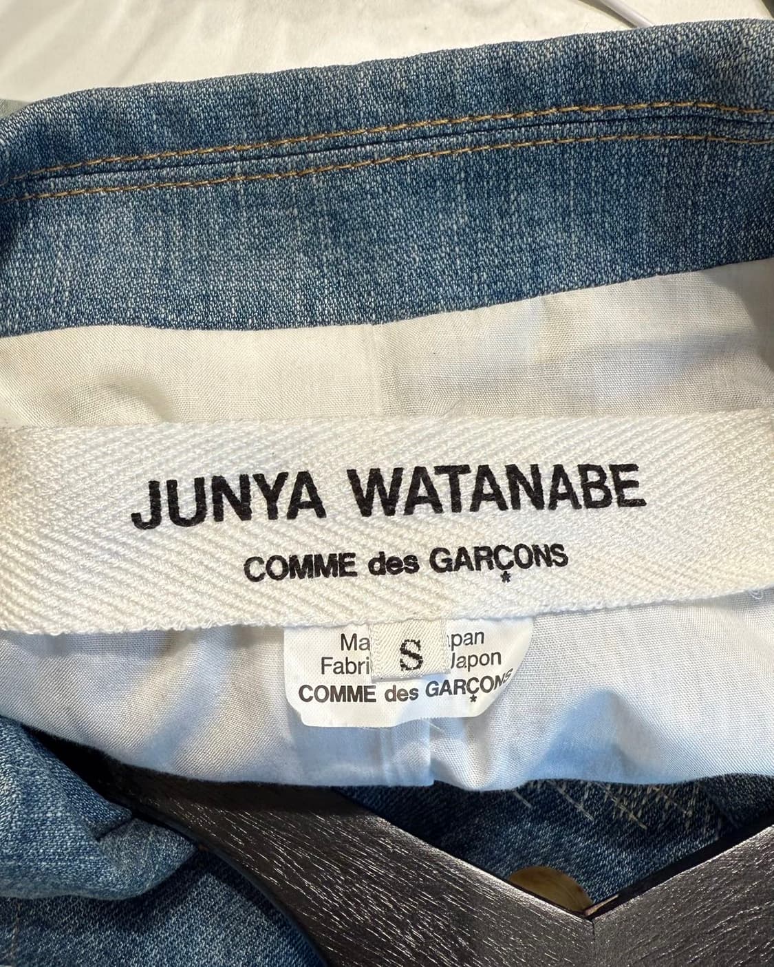 준야 와타나베 데님 패치워크 트렌치 코트  상품이미지8