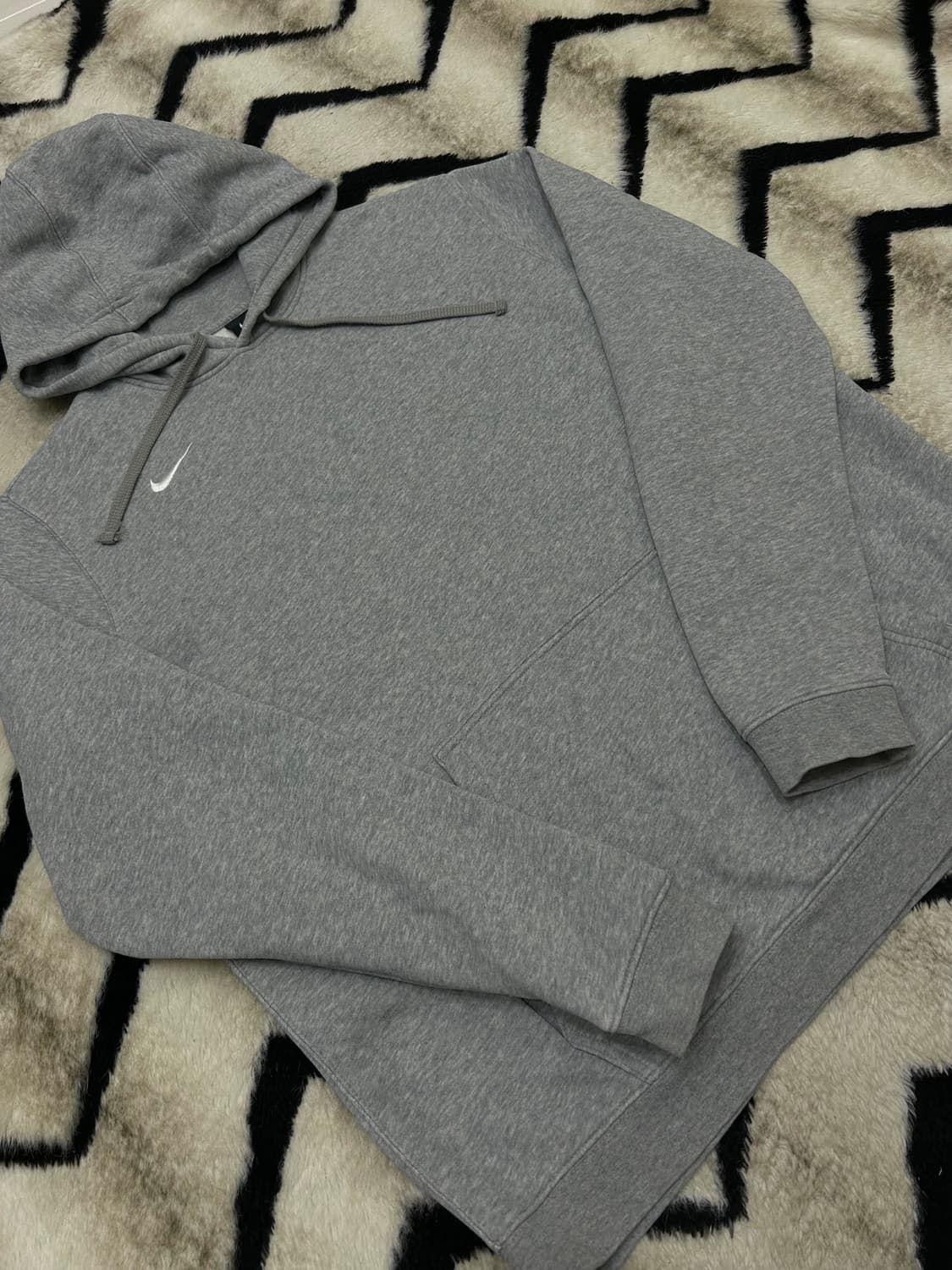 [XL]나이키 스우시 후드/그레이/기모 상품이미지3