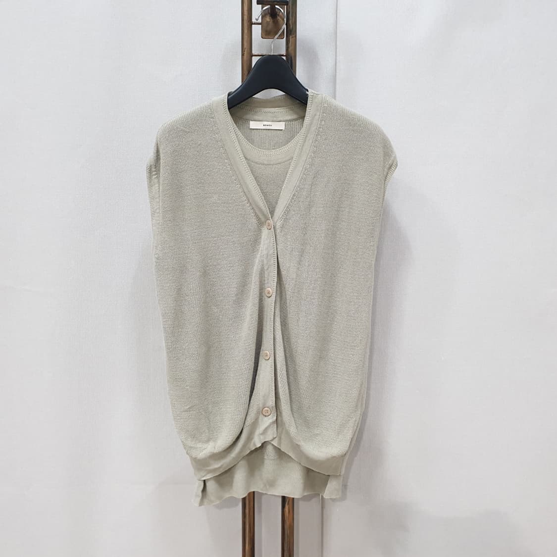 보웬 BOWEN 루즈핏 니트조끼+민소매 F 상품이미지1