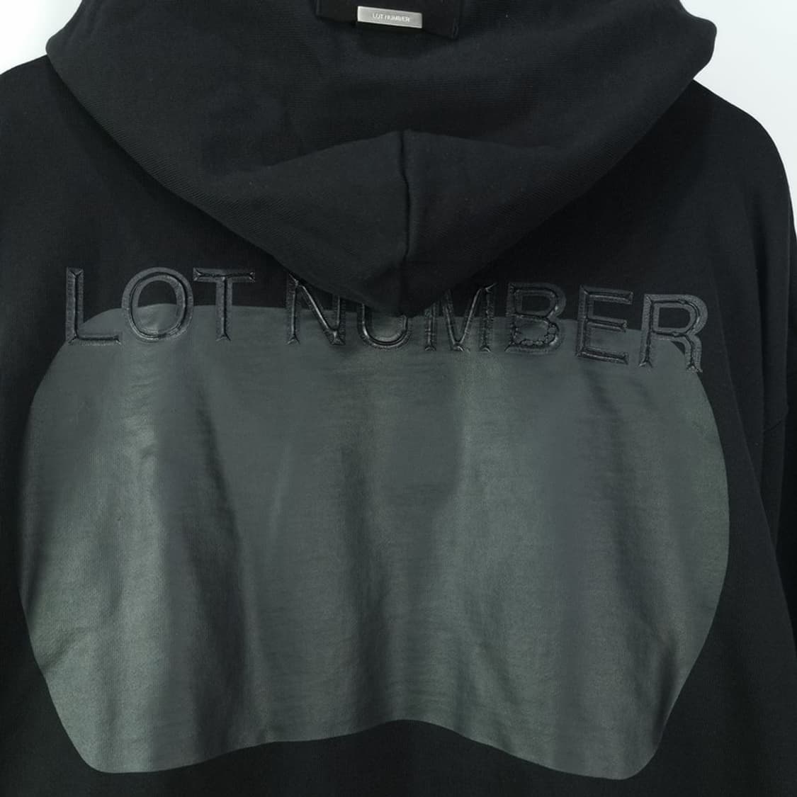 [랏넘버] 그래픽 프린팅 오버사이즈 후드티 블랙 M19556 상품이미지7