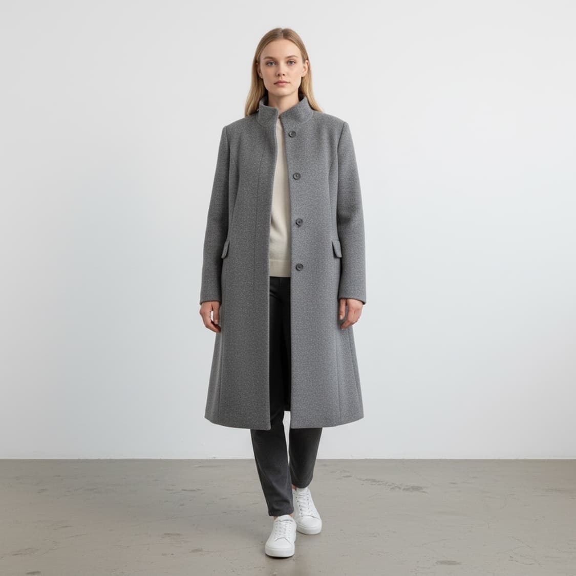 [M] Aylesbury 예일스버리 울 그레이 코트 상품이미지2