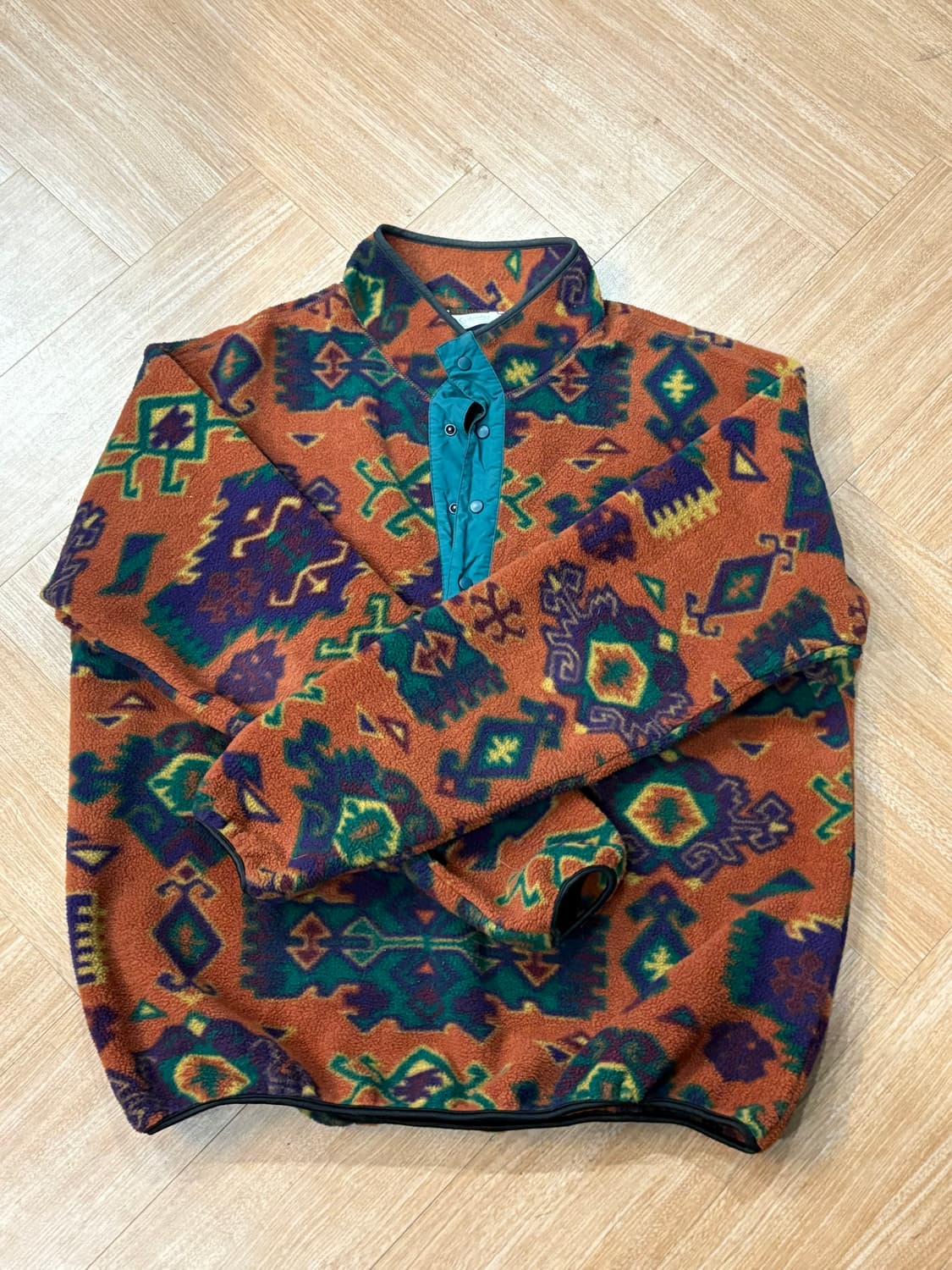 [XL] 90s USA 콜롬비아 아즈텍 플리스 후리스 상품이미지1