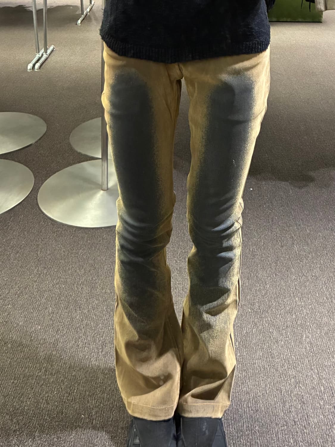 OS)Japanese vintage 여성 타이다이 부츠컷 데님팬츠 상품이미지3