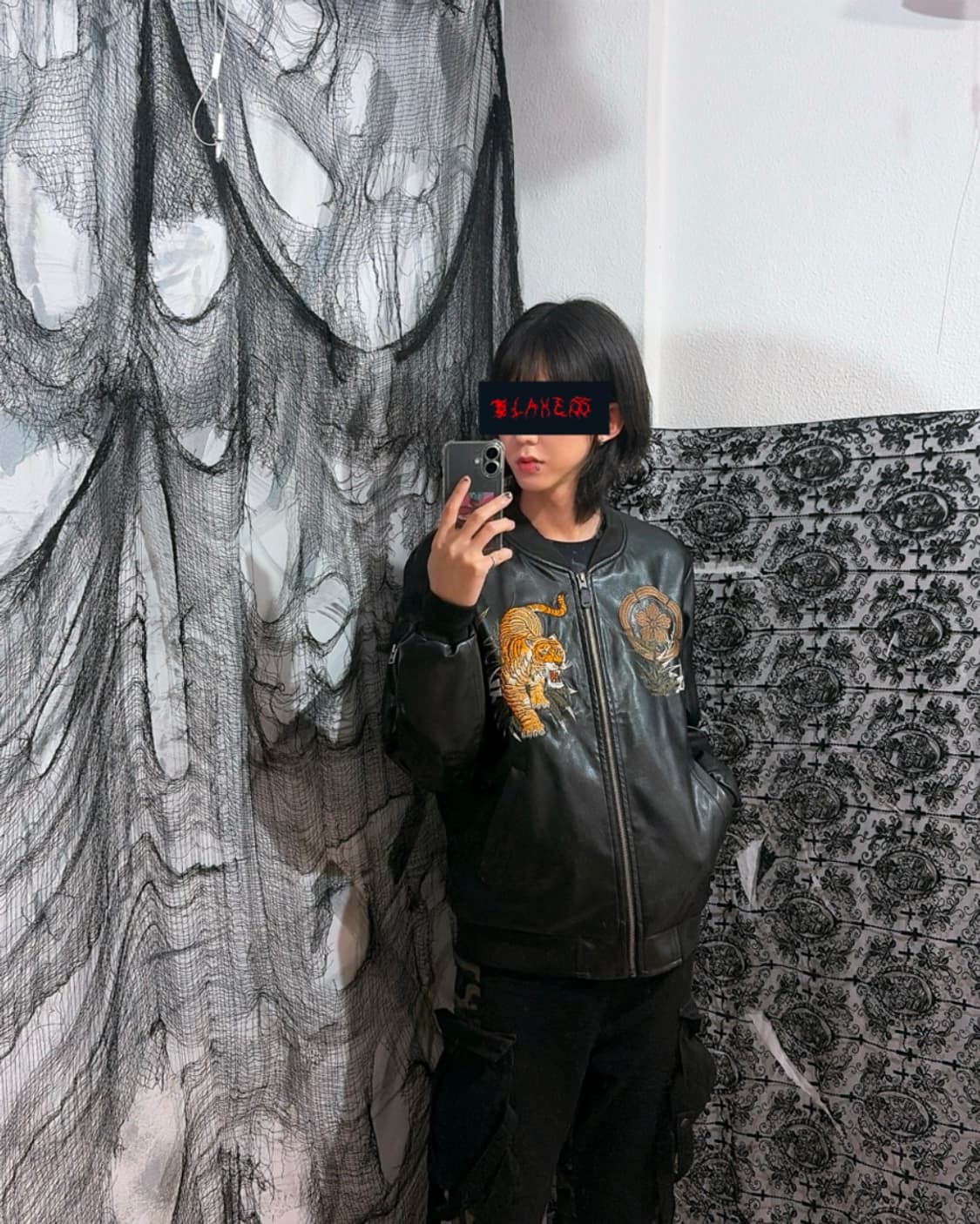 Japanese leather tiger Sukajan(unisex) 상품이미지4