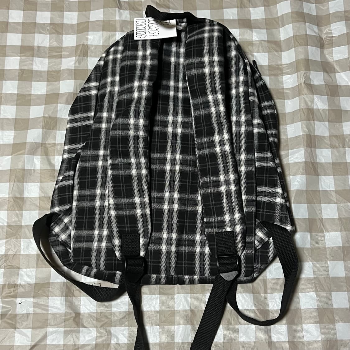 더콜디스트모먼트 백팩 OS 빈티지 체크 패치 별 블랙 상품이미지3