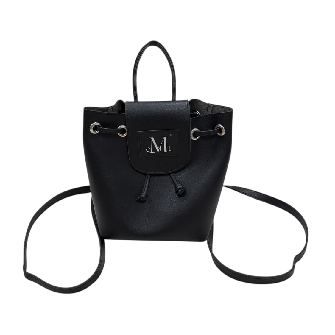 무센트 레더 스트링 복조리 백팩 가방 블랙 상품이미지2