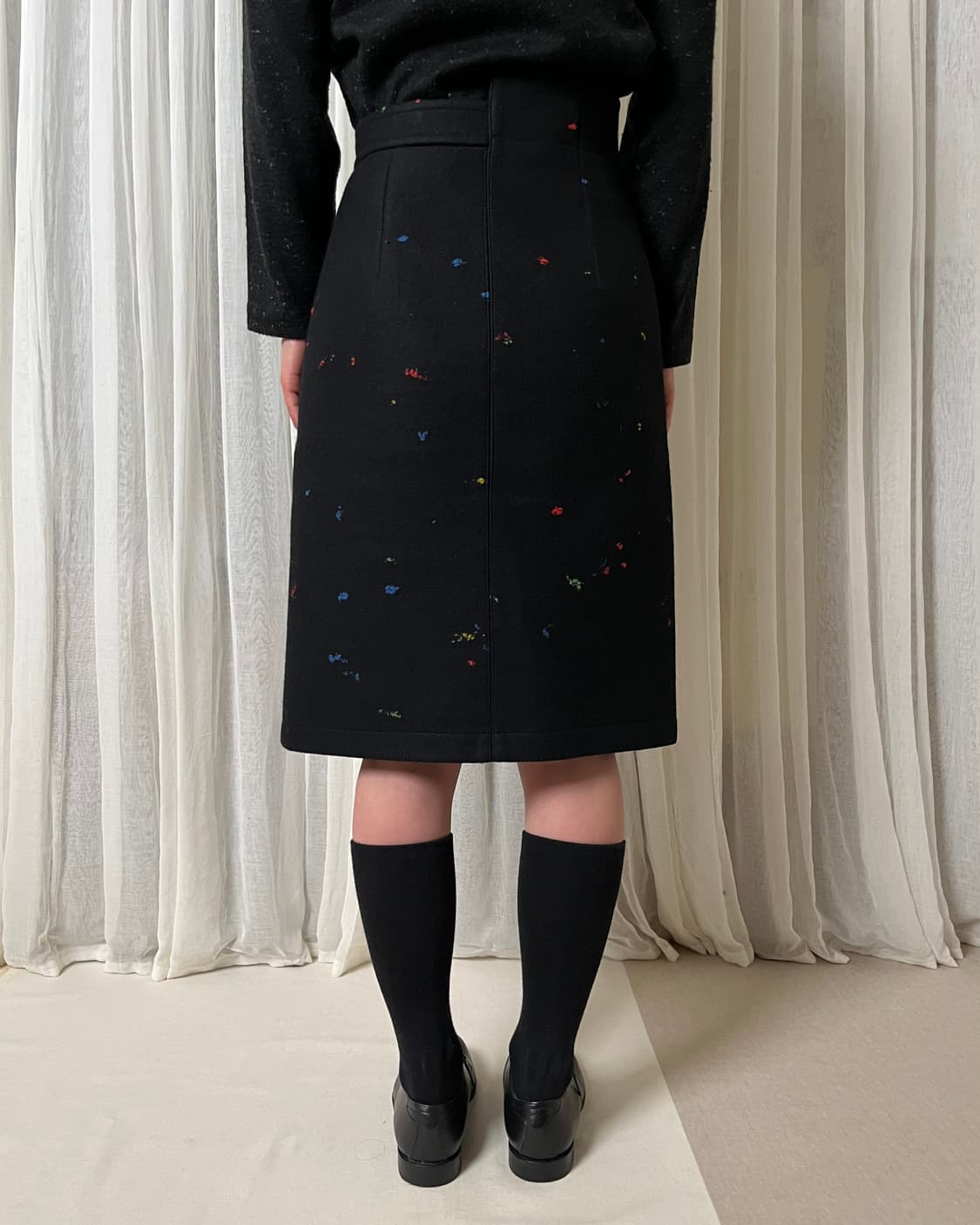 80s 꼼데가르송 네프 멜튼 울 스커트 comme des garcons 상품이미지9