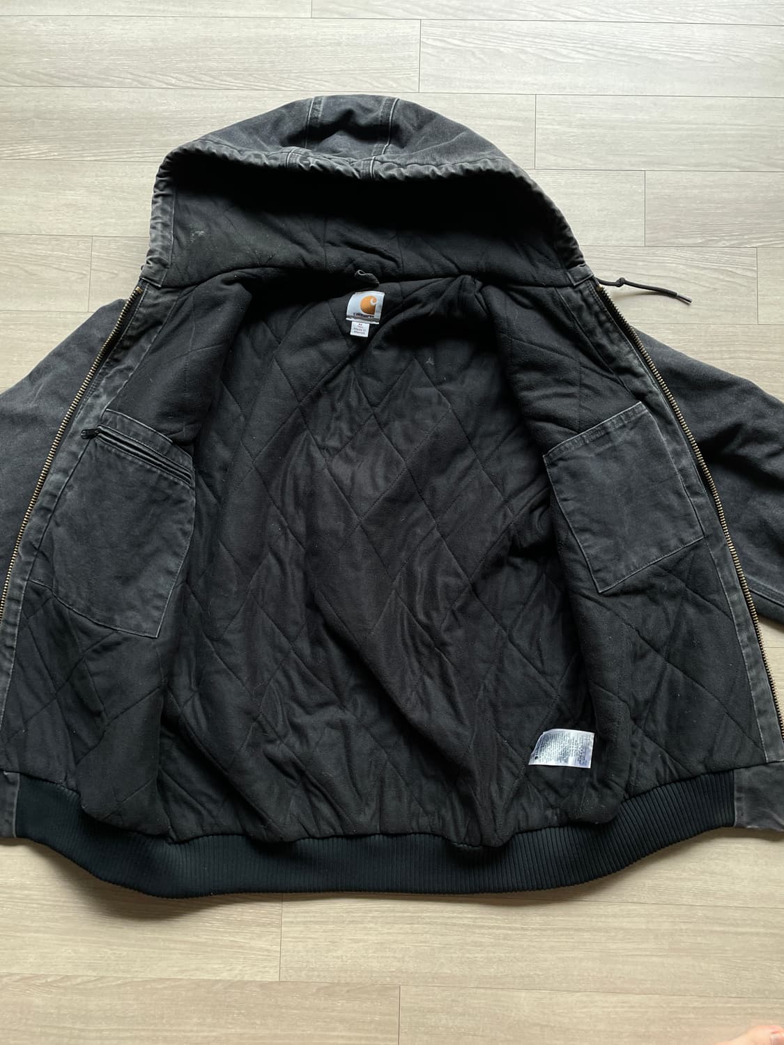 칼하트 j130 BLK 블랙 액티브 자켓 샌드스톤 carhartt 상품이미지7