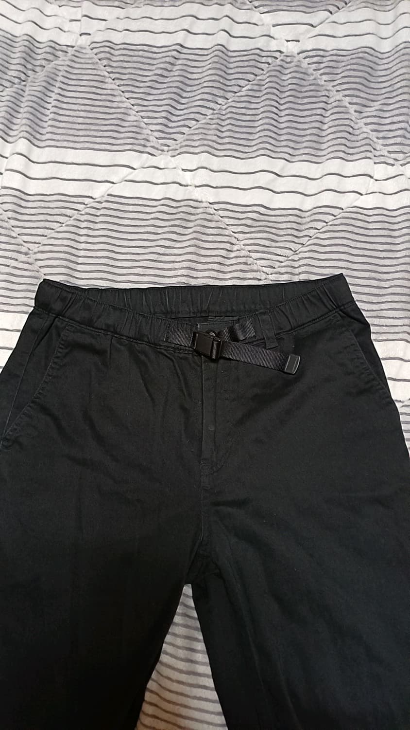 무신사 밴딩블랙면바지 실측31인치 기장102 상품이미지2