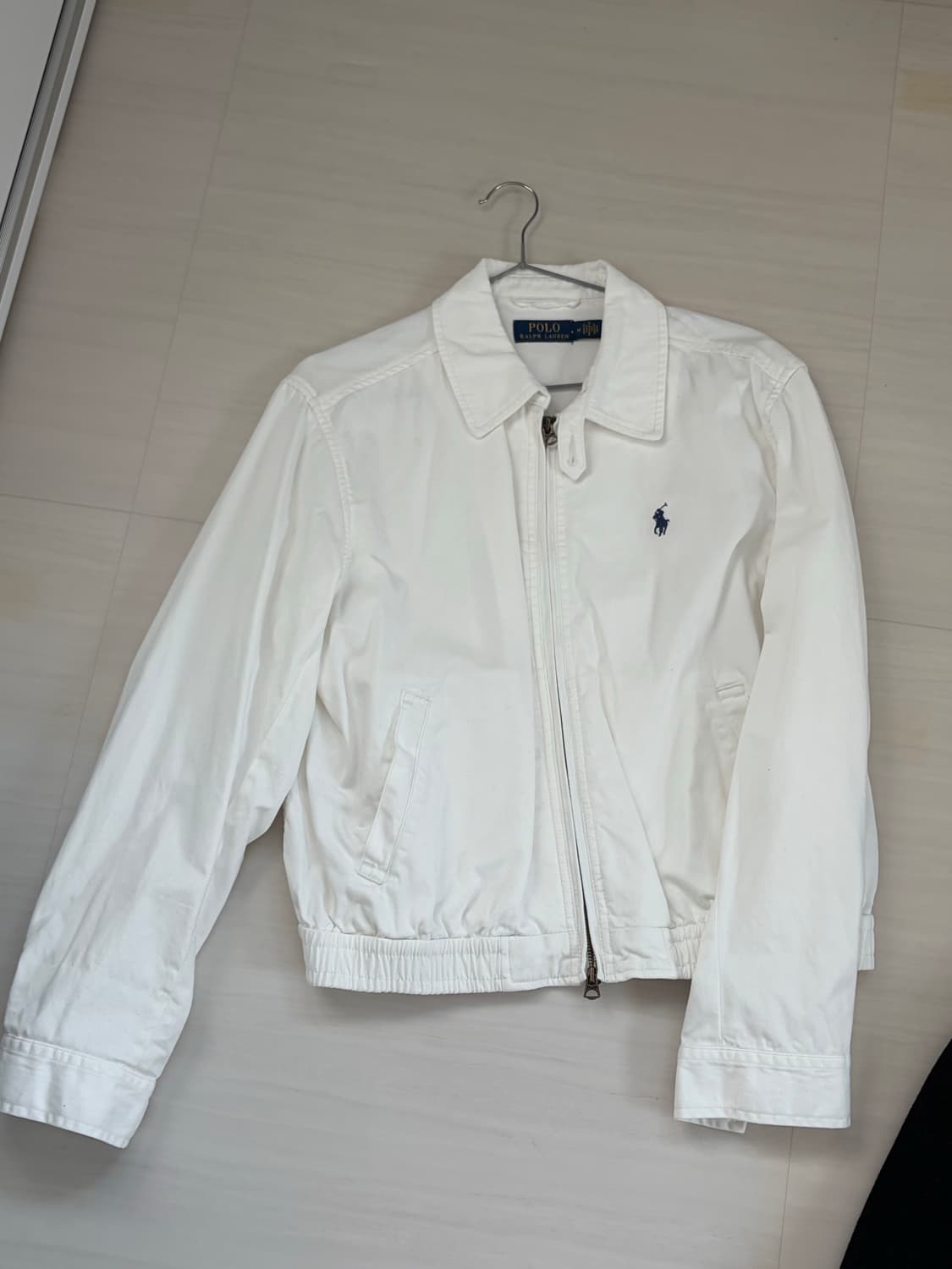 폴로 화이트 해링턴 코튼 자켓 M 상품이미지1