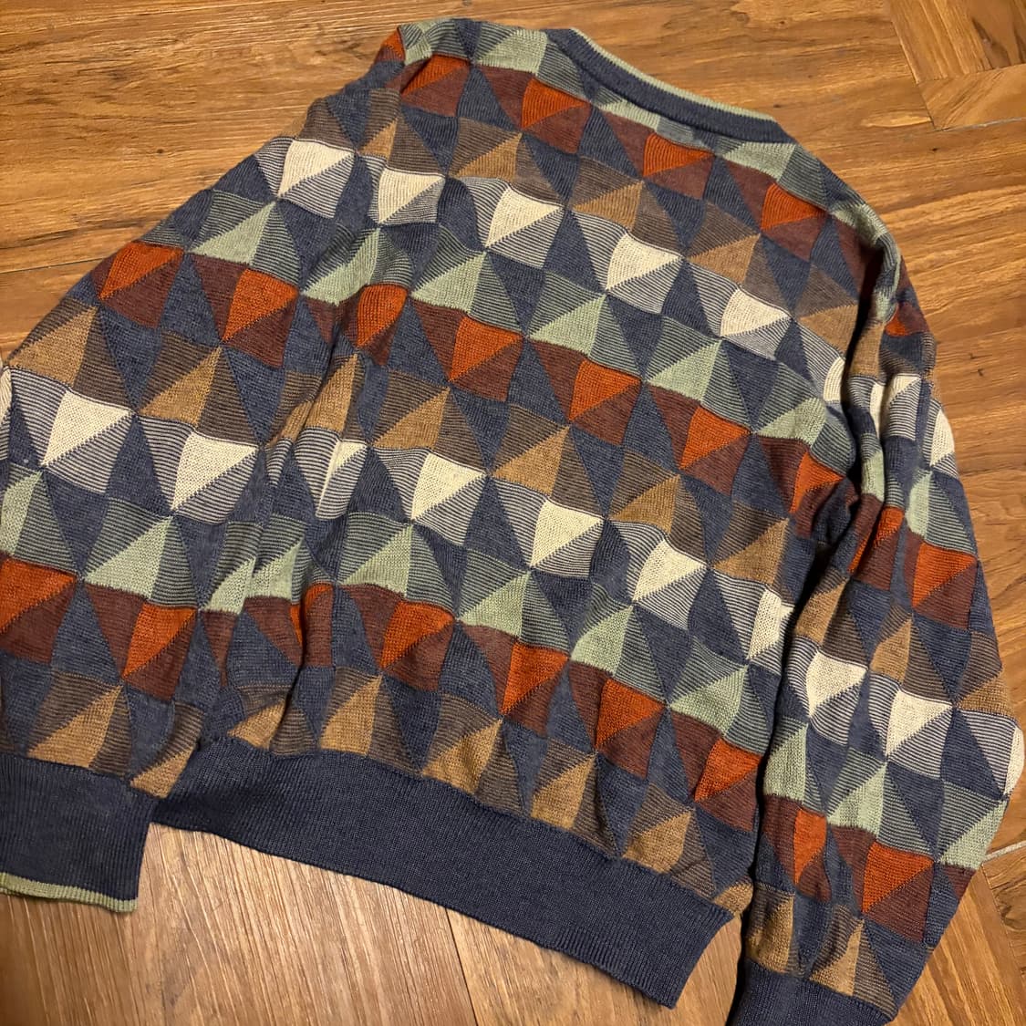 JAPANESE VINTAGE MIX WOOL CHECK KNIT 상품이미지10