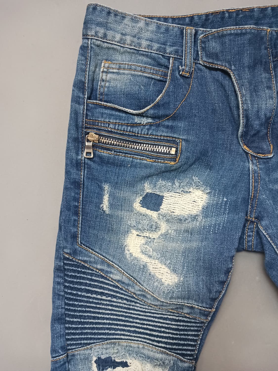 [30] 발망 데미지 디스덧댐 바이커진 청바지 상품이미지2