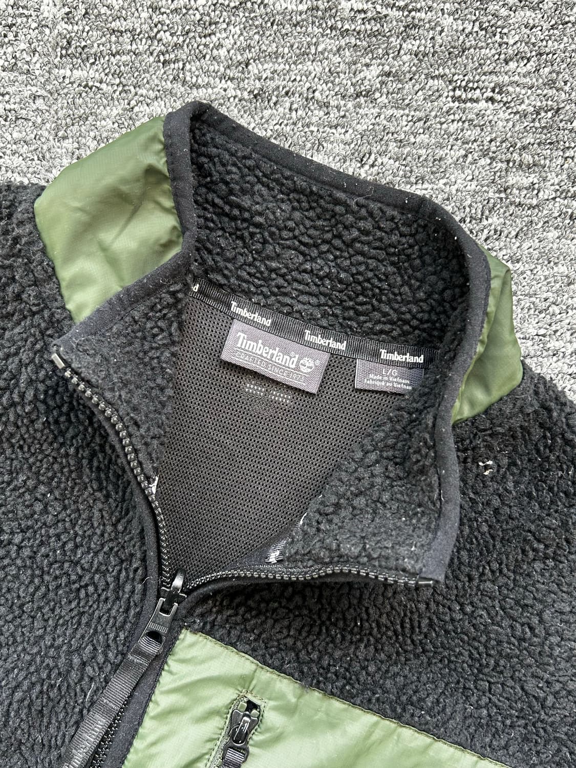 팀버랜드 셰르파 카키 플리스 자켓 L 상품이미지5