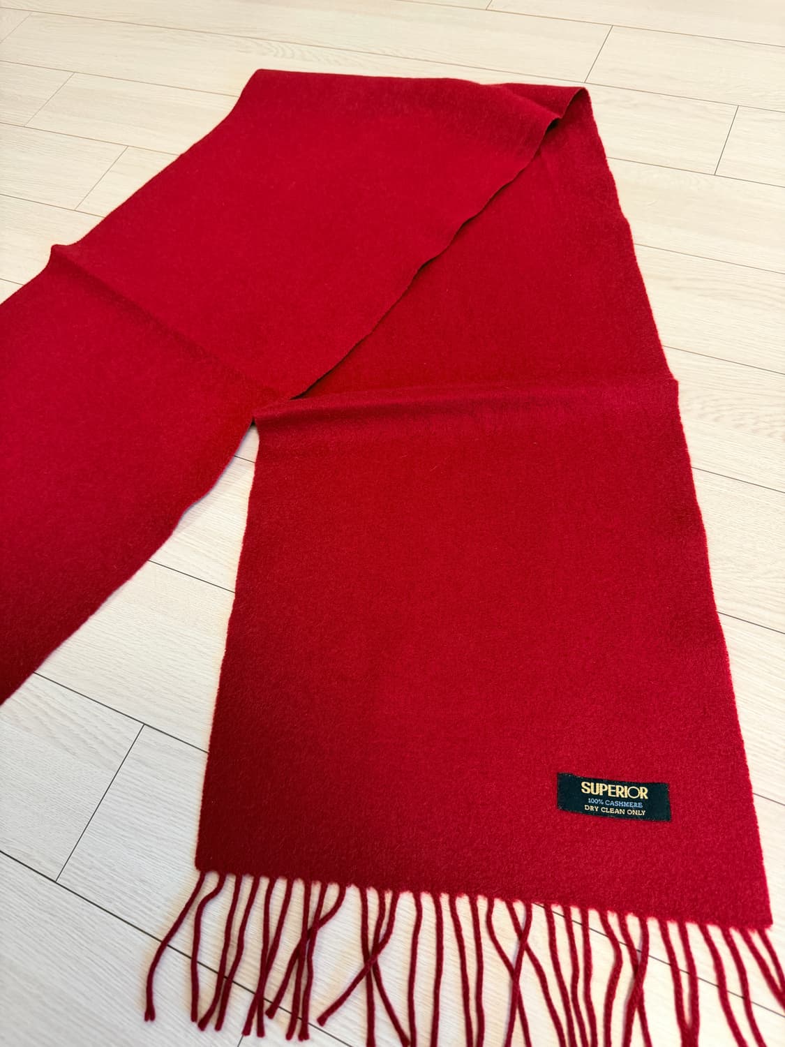 슈페리어 캐시미어 머플러 레드 상품이미지1