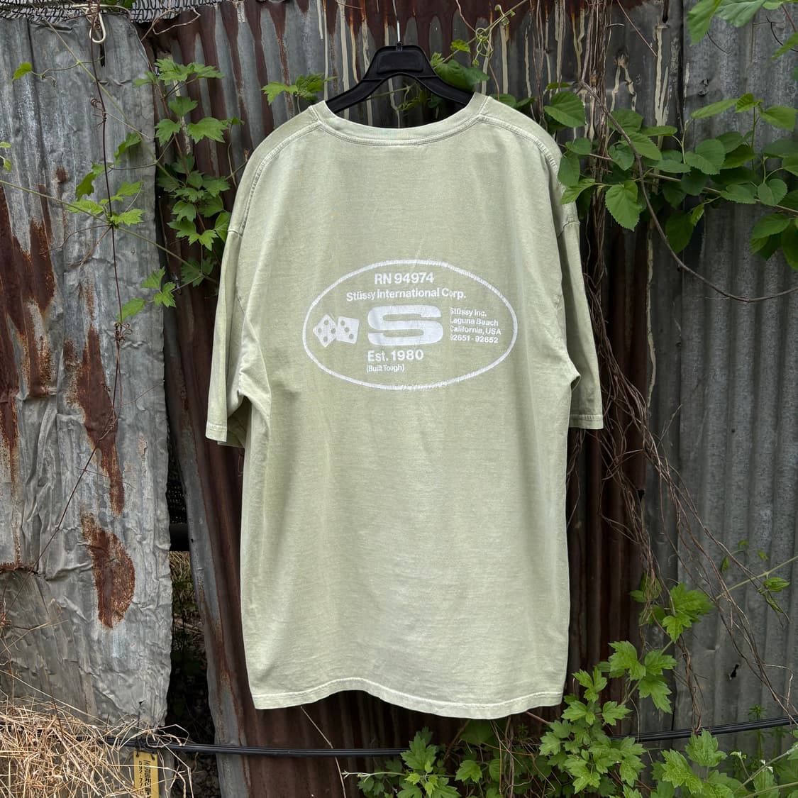 스투시 오발 코프 피그먼트 다이드 반팔 티셔츠 XL 상품이미지5
