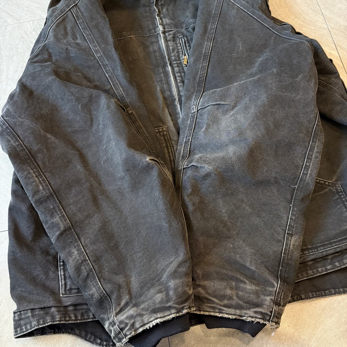 칼하트 정품 C61 블랙 덕 초어 자켓  상품이미지10