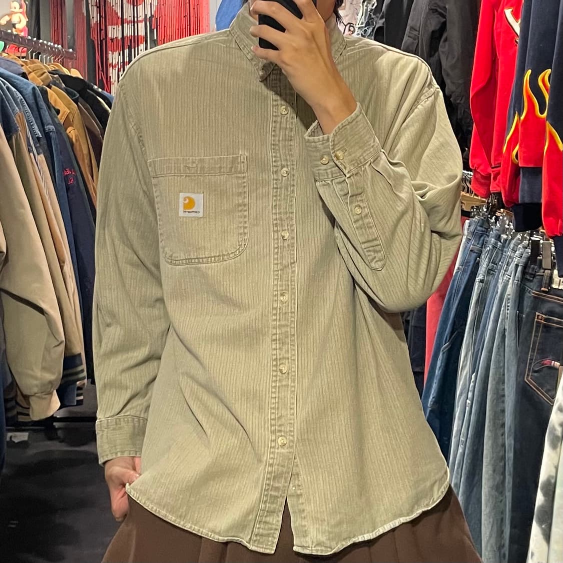 [IM] carhartt 칼하트 베이지 긴팔셔츠 상품이미지2