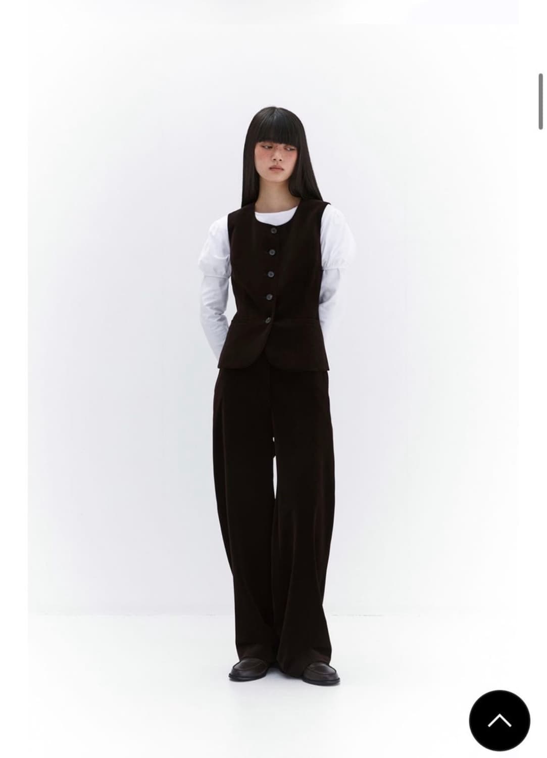 HOURGLASS TWILL VEST (BLACK) 상품이미지2