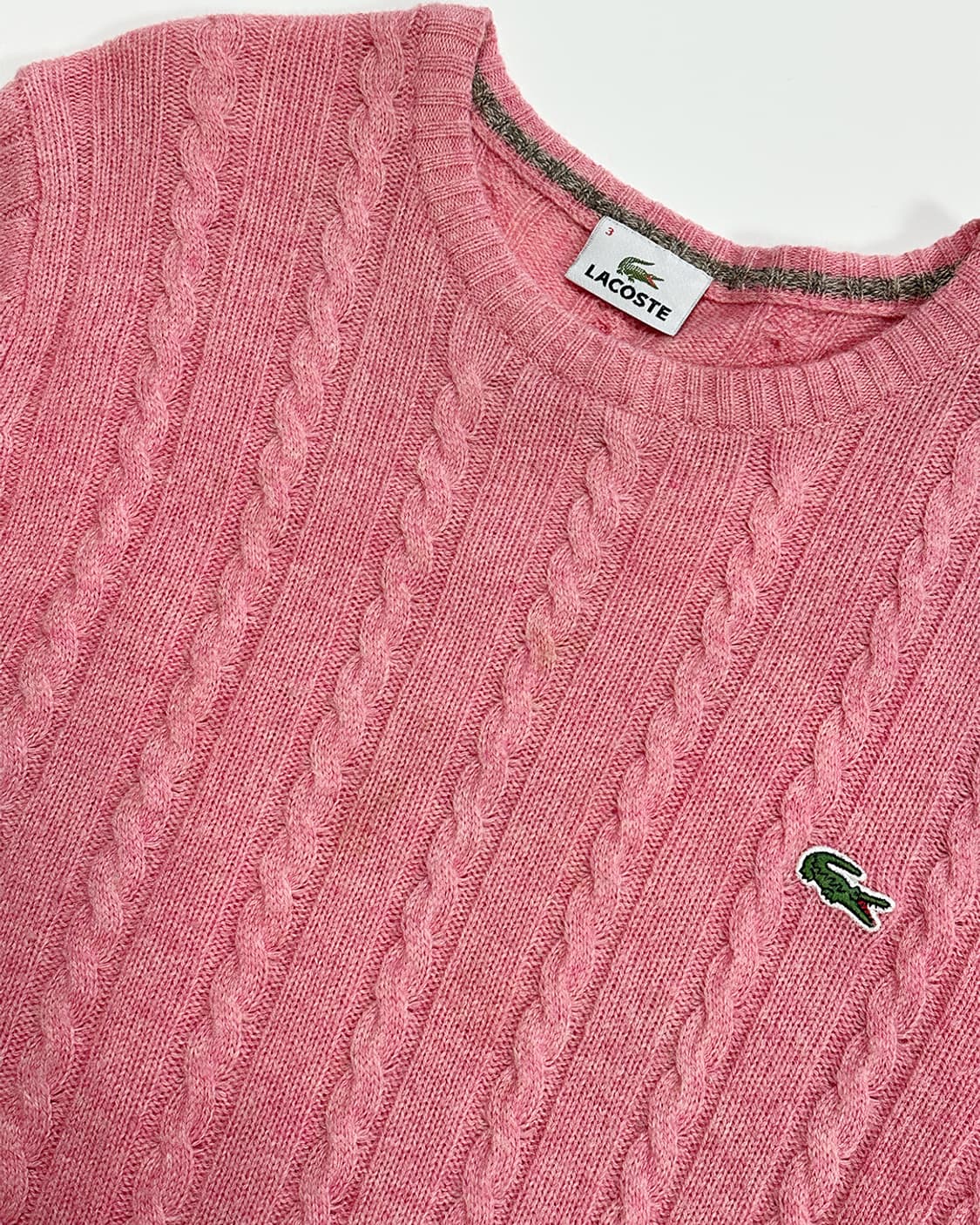 라코스테 핑크 케이블 니트 상품이미지3