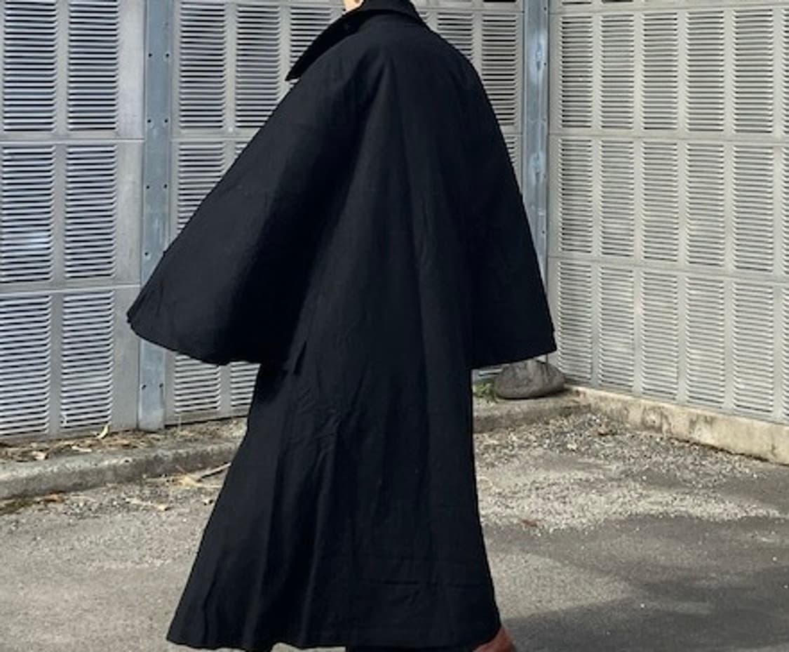 재팬 아카이브 레이어드 케이프 톤비 오버 코트 인버네스 빈티지 상품이미지6