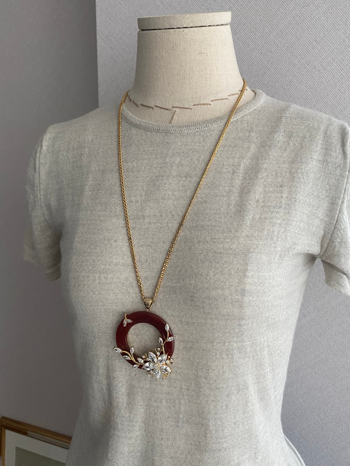 빈티지 악세서리 큐빅 펜던트 목걸이 상품이미지10