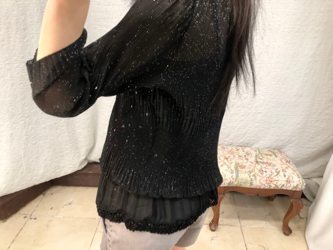 Sparkle see-through cardigan 상품이미지3
