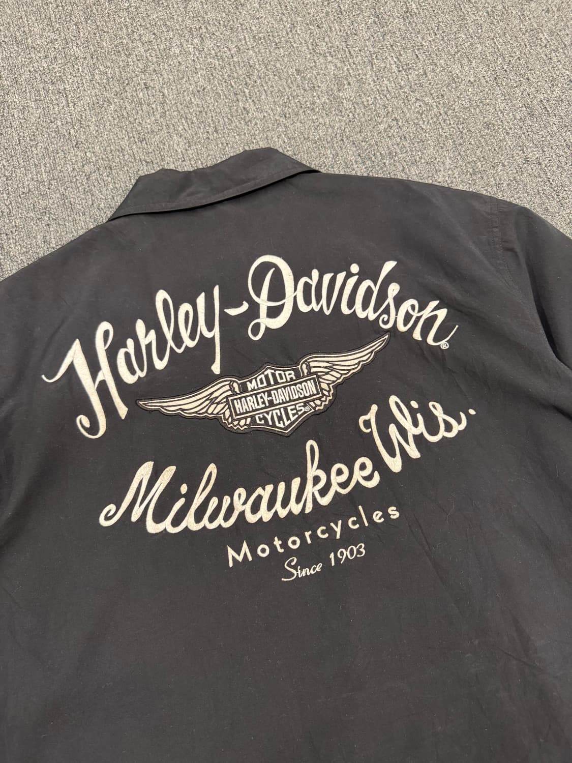 L)할리데이비슨 빈티지 자수 반팔셔츠 상품이미지8