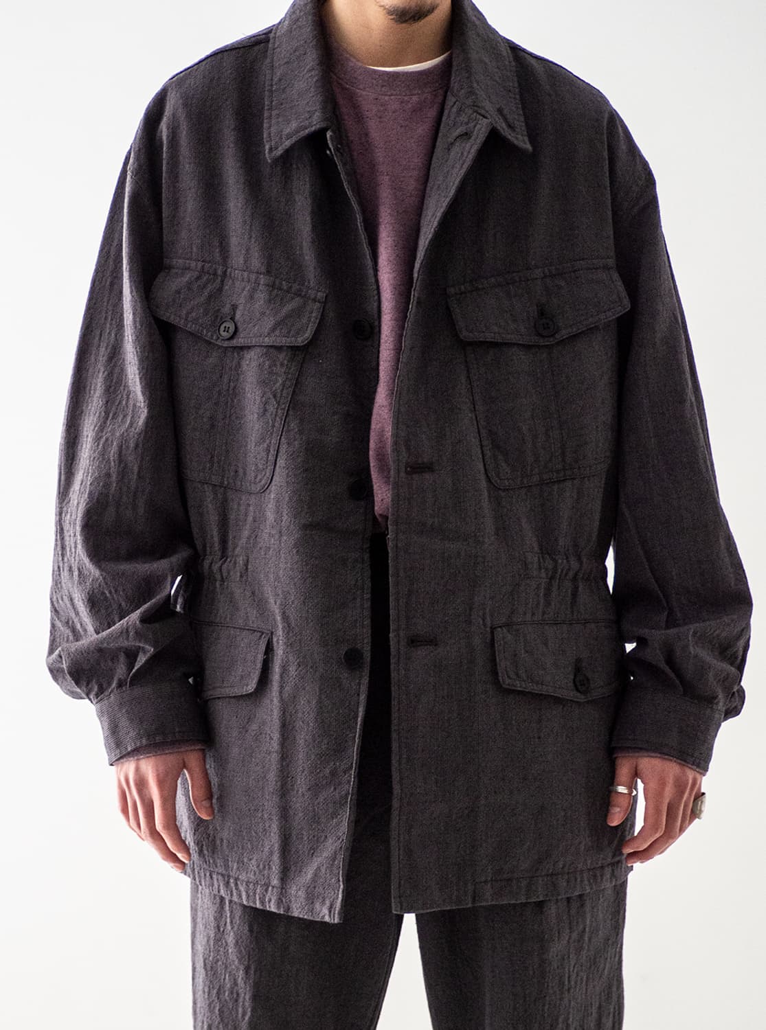 네스트로브컨팩트 울코튼린넨 사파리 자켓 상품이미지4