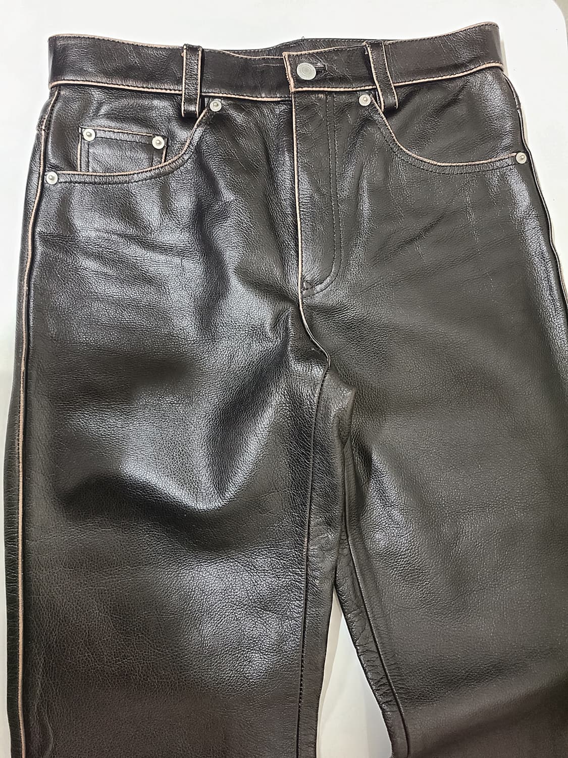 90s' RBC 모터사이클 레더팬츠 32size 상품이미지2