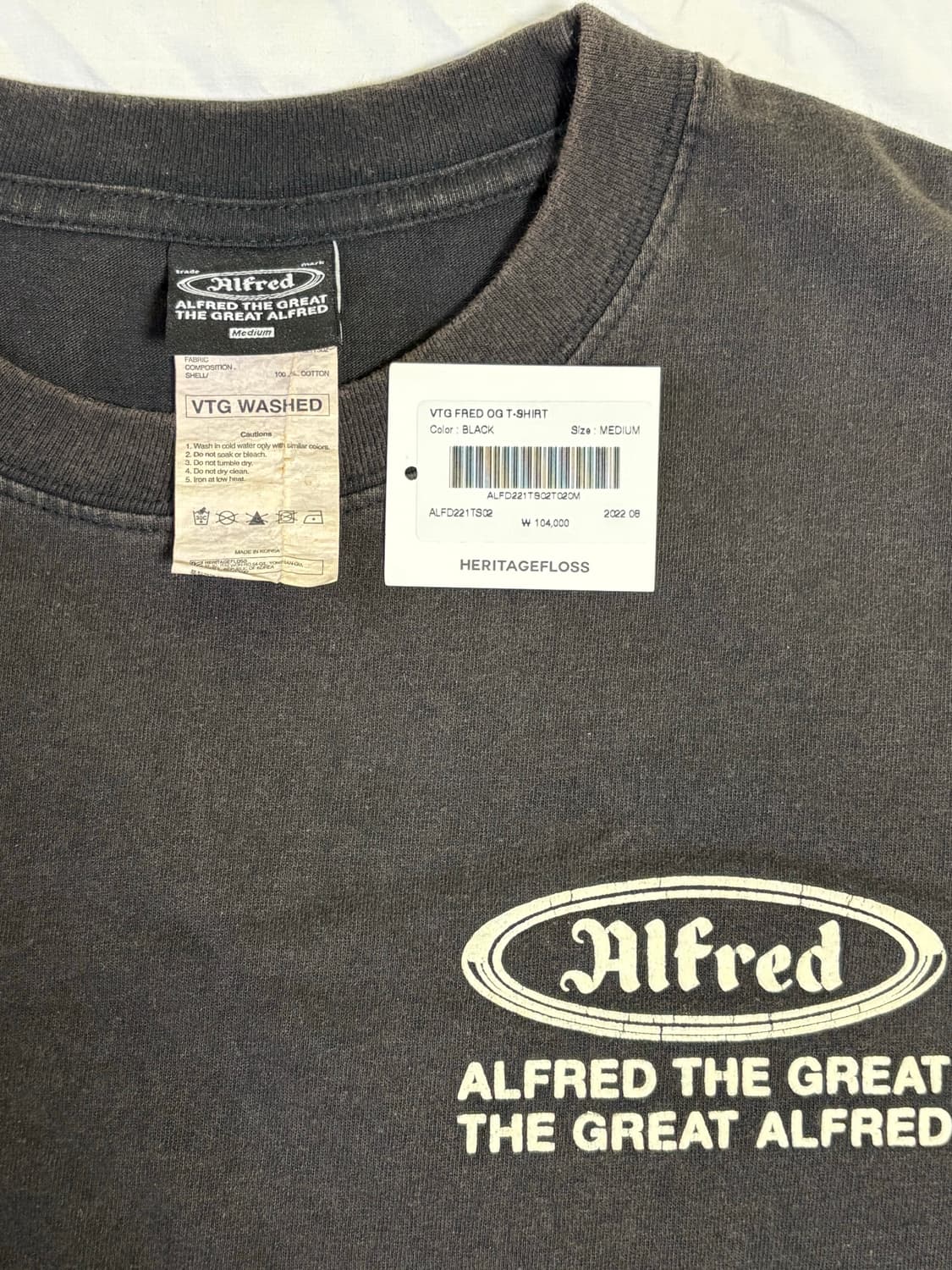 헤리티지플로스 일프레드 VTG OG 티셔츠 블랙 M 상품이미지2