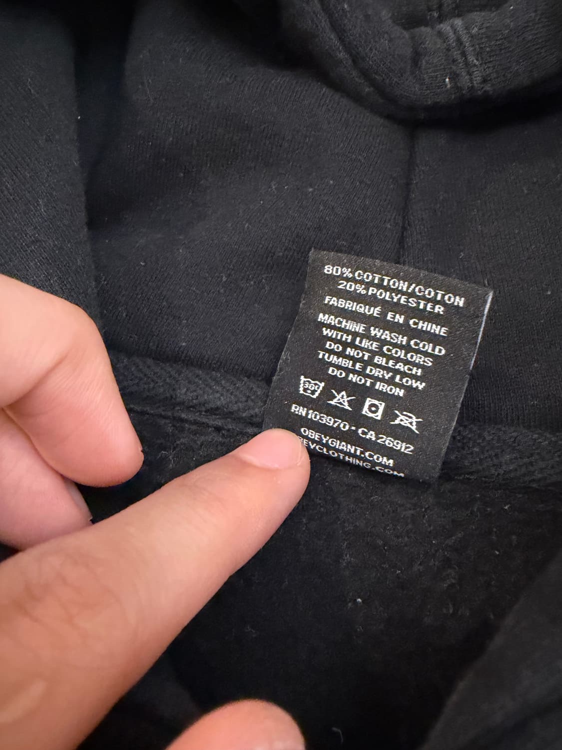 대장급 오베이 박스로고 후드티 블랙 상품이미지5