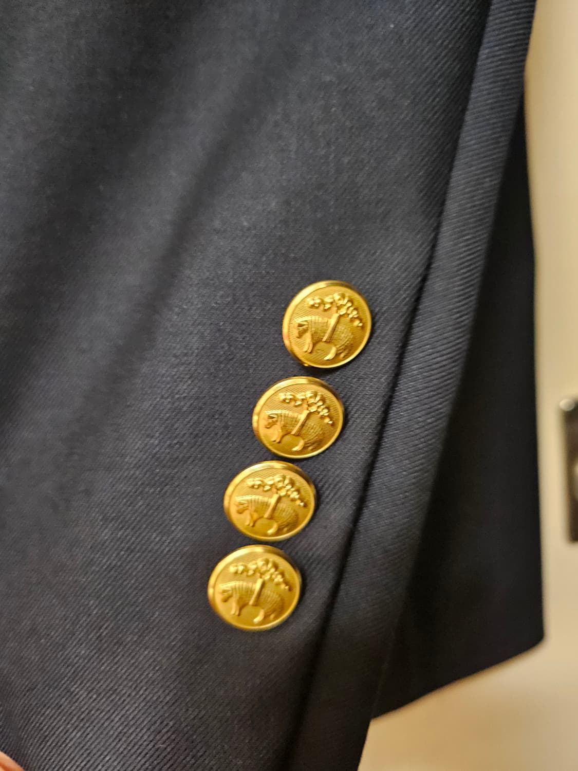 브룩스브라더스 네이비 금장 울 블레이저 44R 상품이미지3