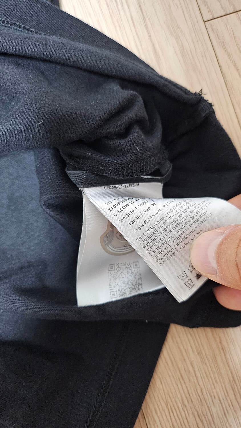 [B] 몽클레어 남성 티셔츠 블랙 M 상품이미지5