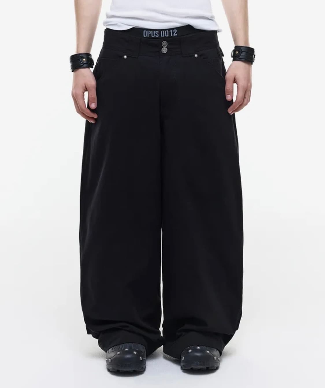 OPUS 0012 Op. 08 MELTED COTTON PANTS BLA 상품이미지2