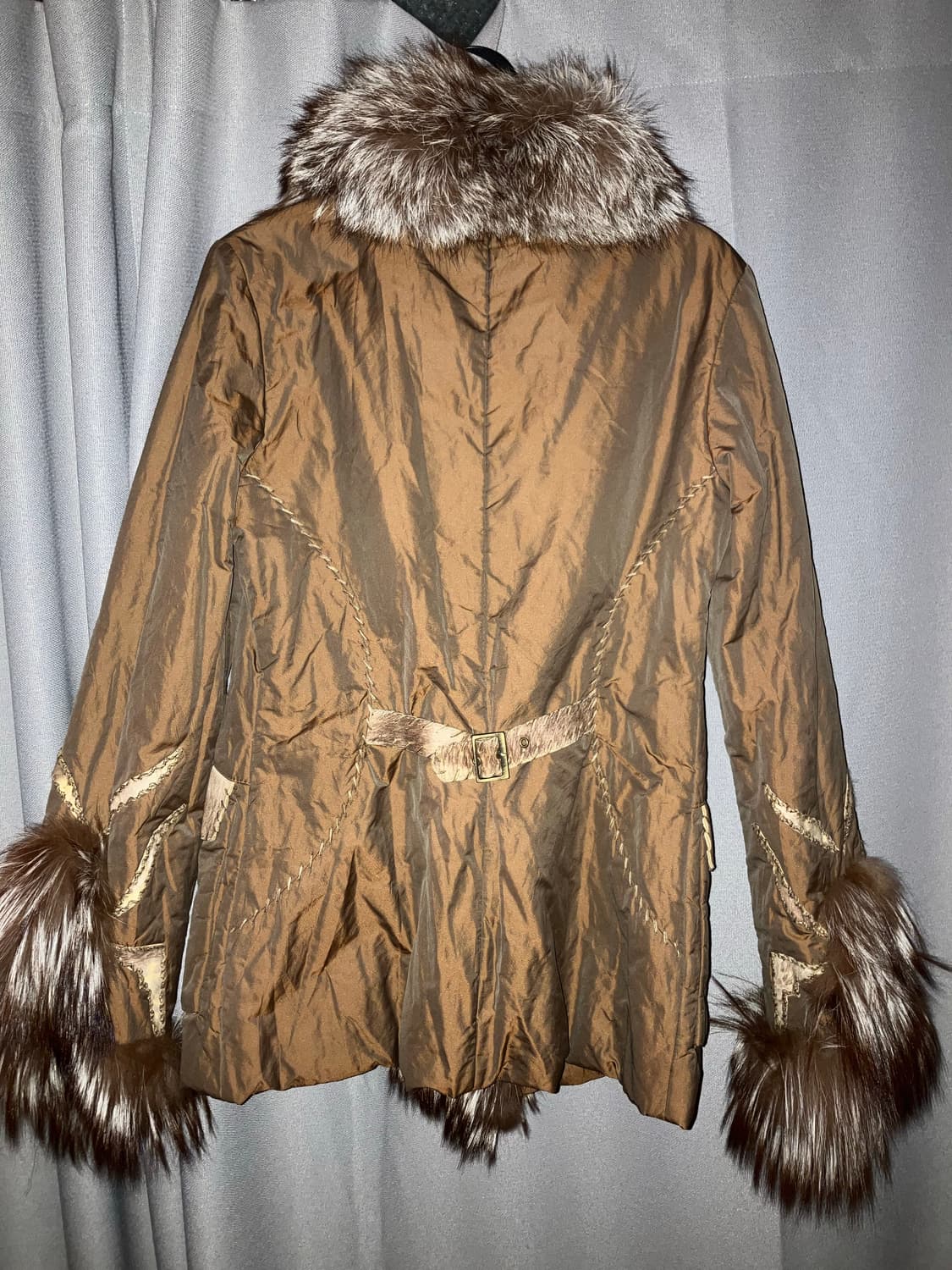 빈티지 y2k 보헤미안 히피깔 퍼코트(누빔o) 상품이미지2