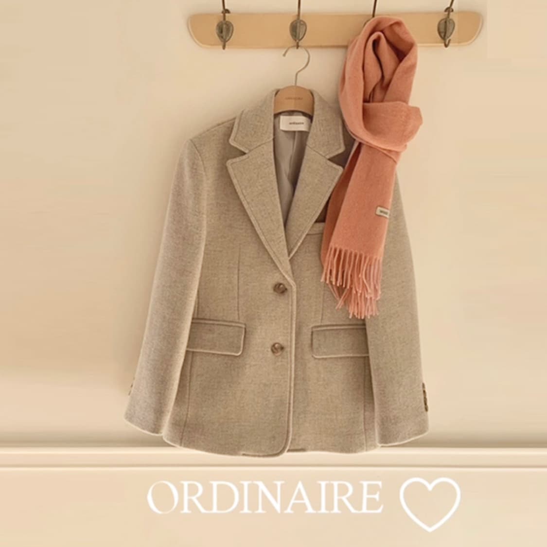 가내스라 오디네르(ordinaire) 위드 울 자켓 프리사이즈 새상품 상품이미지2