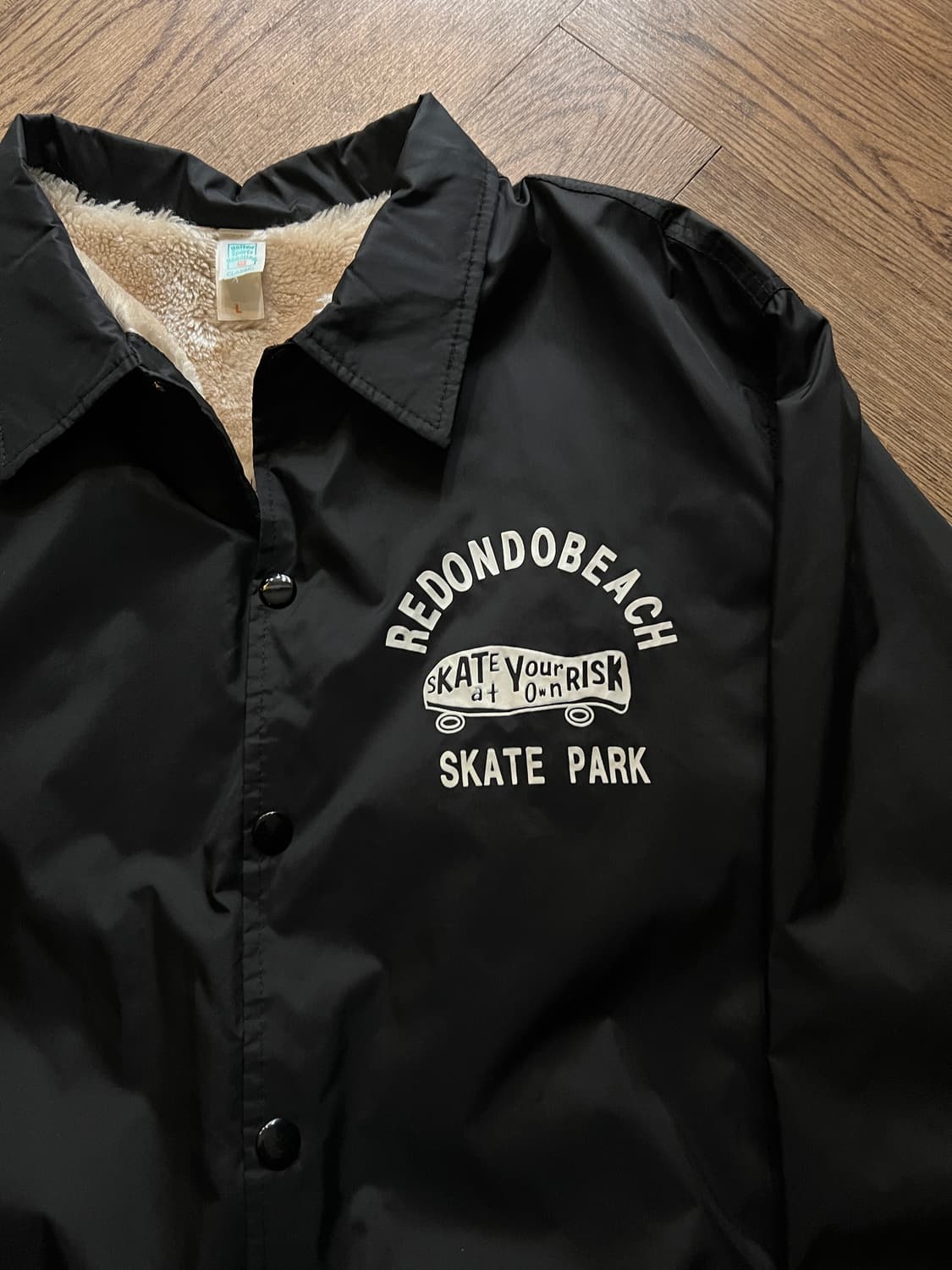 [L]USA 빈티지 REDONDO BEACH 스케이트 쉐르파 코치자켓 상품이미지3