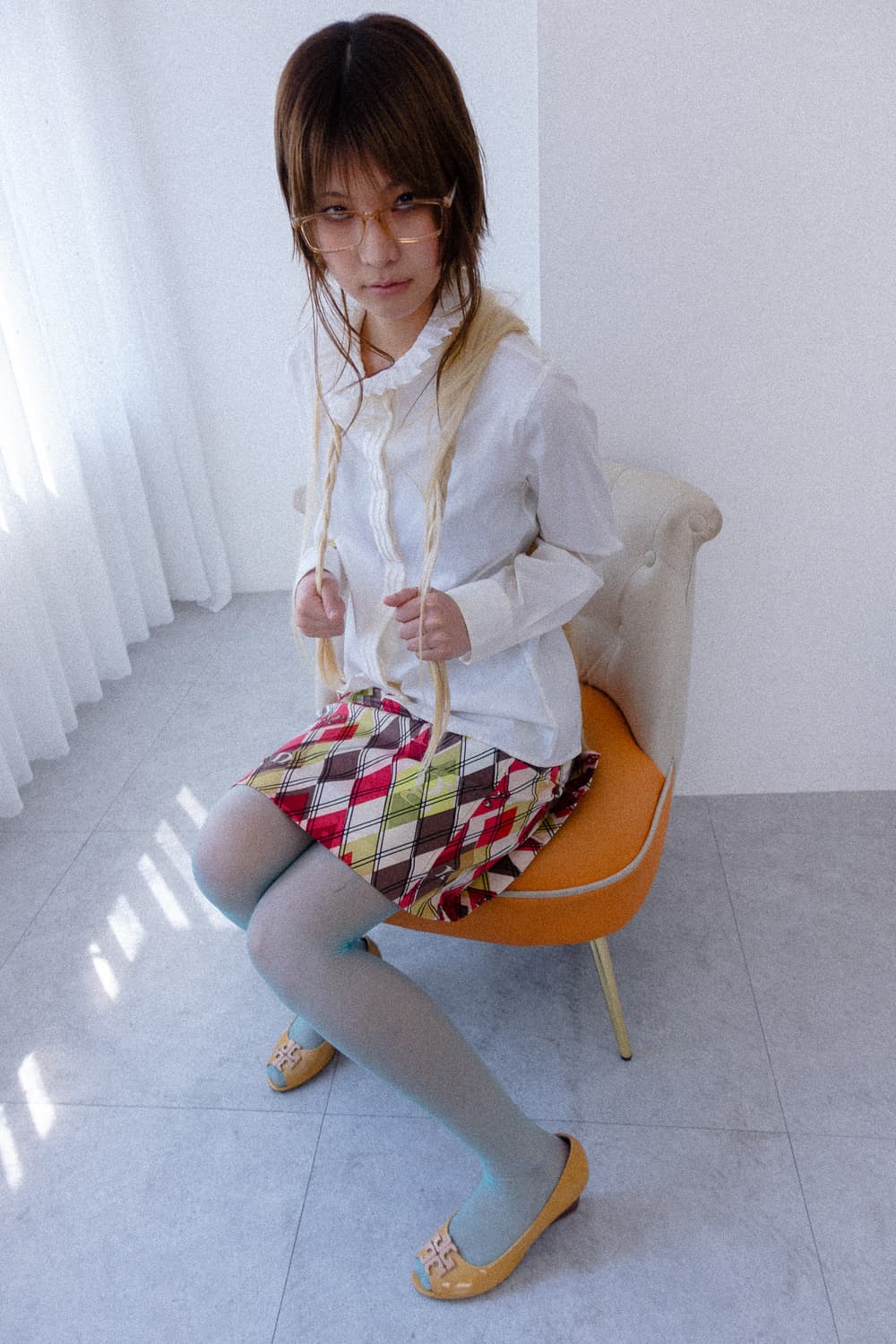 Vintage pattern midi skirt 상품이미지3