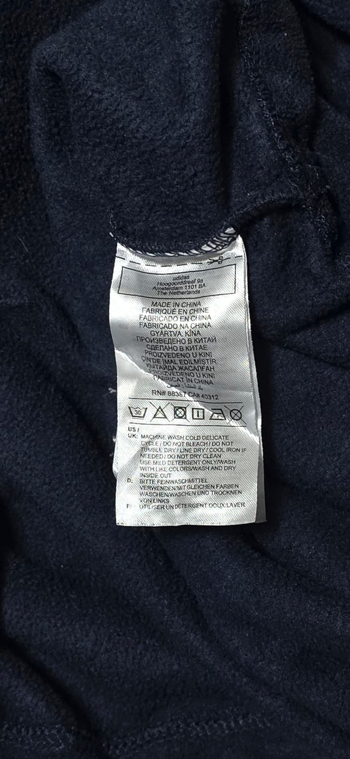 아디다스 네이비 플리스 크롭 탑 M 상품이미지4