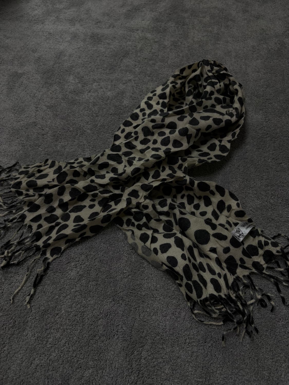 Vintage v-kei punk mood leopard scarf 상품이미지2