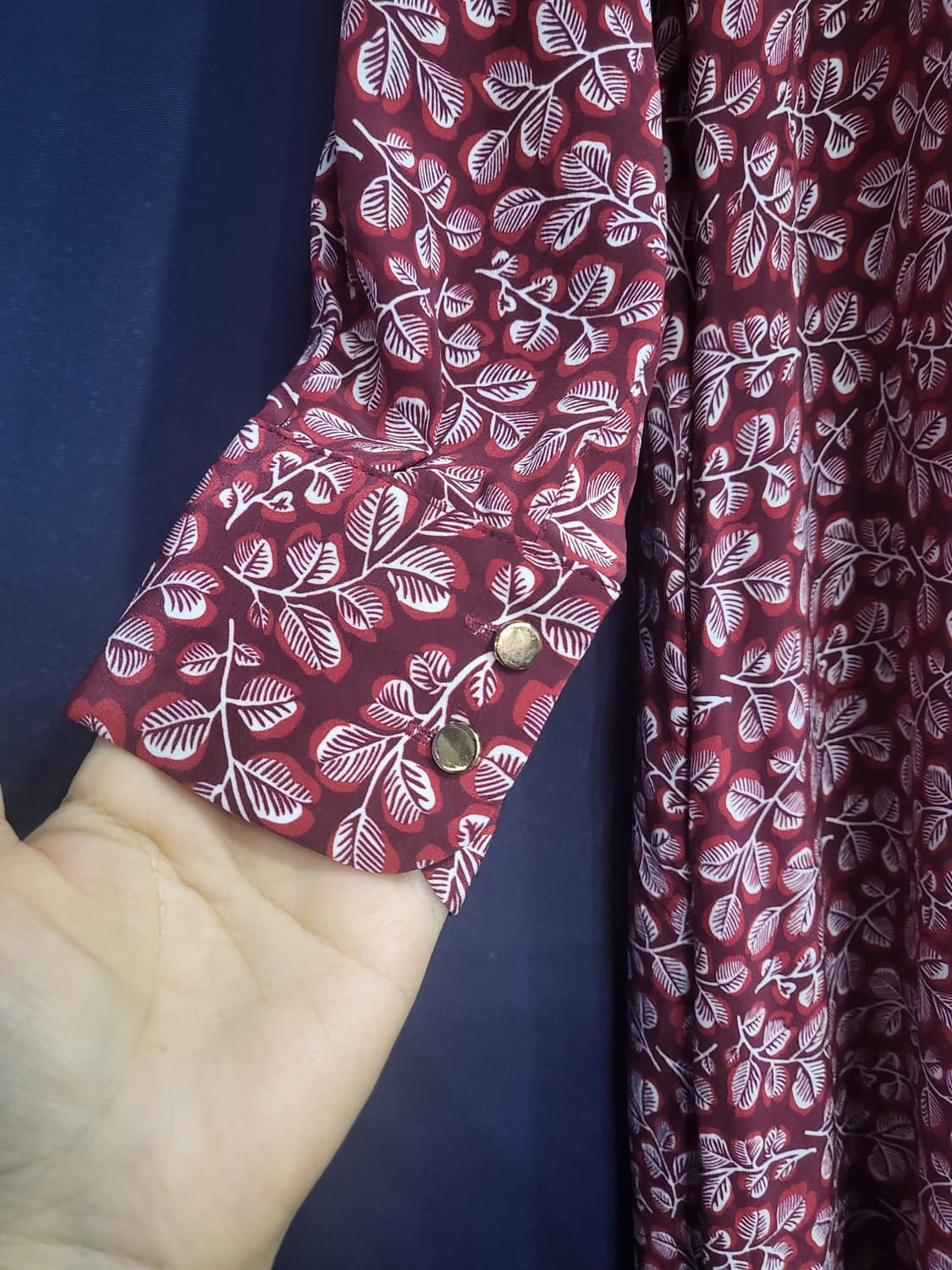 실크100 플로럴 프린트 맥시 원피스 상품이미지7