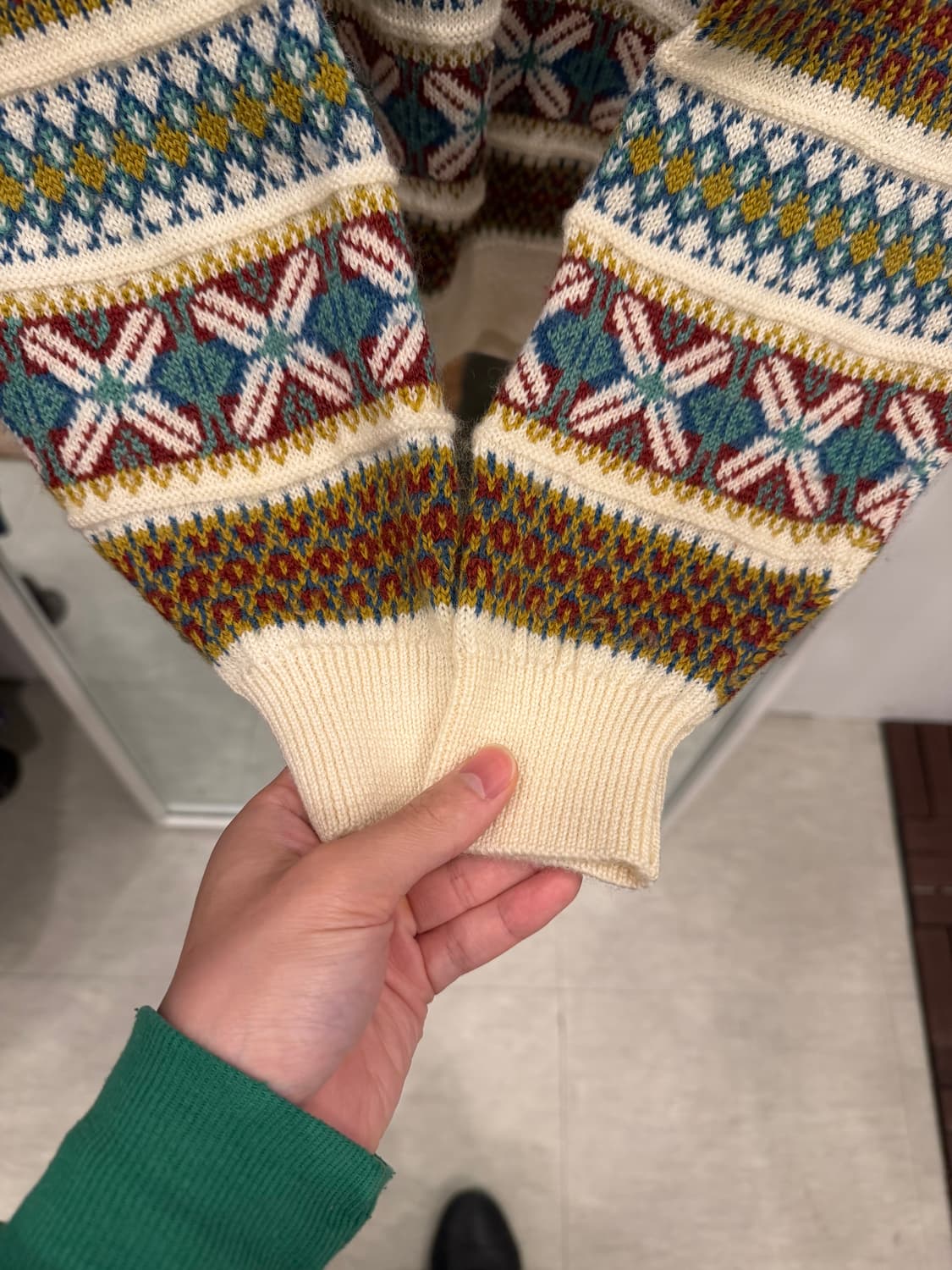 Vtg 빈티지 노르딕 울 니트 상품이미지3