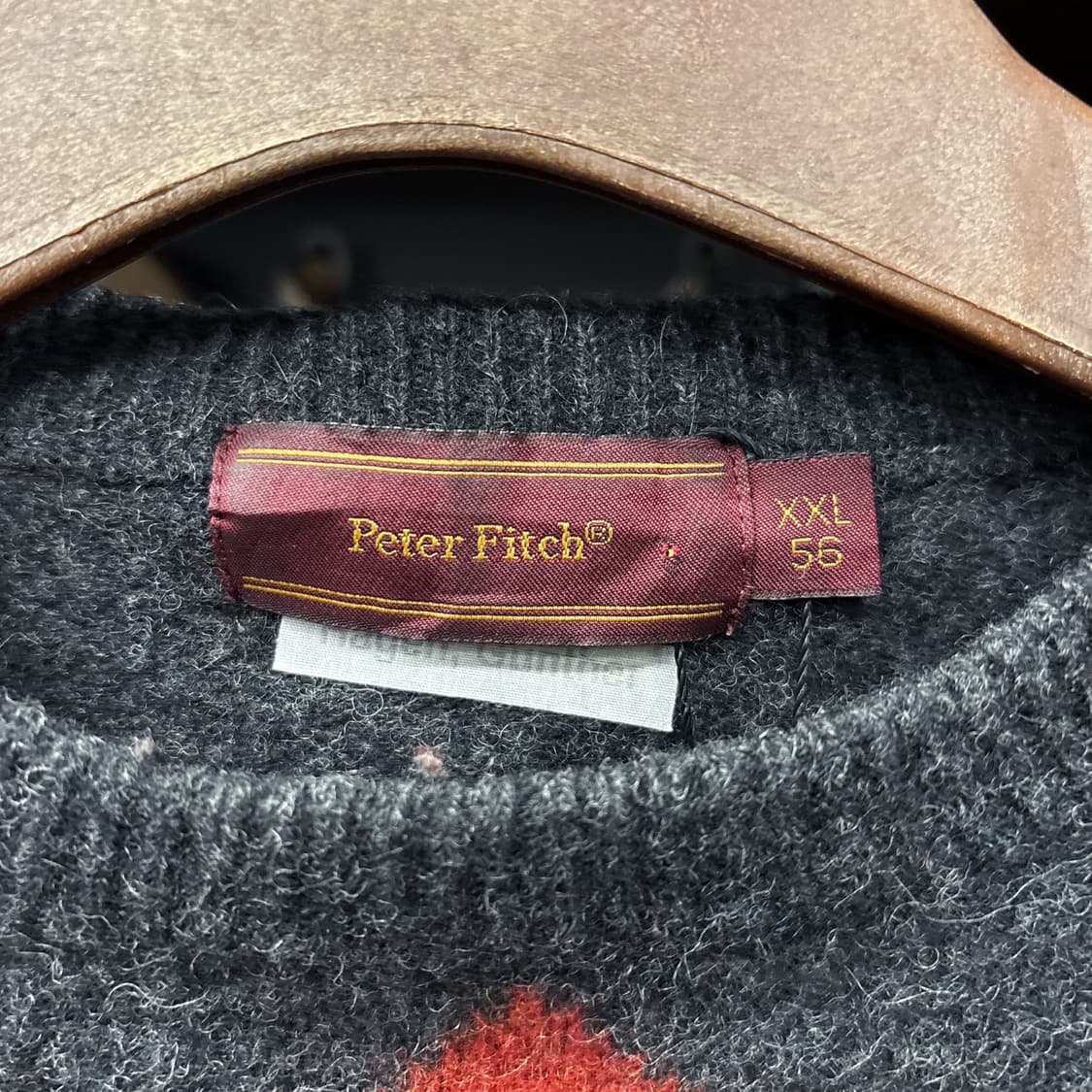 90s 피터핏치 클래식 아가일 패턴 램스울 스웨터 N160 상품이미지5