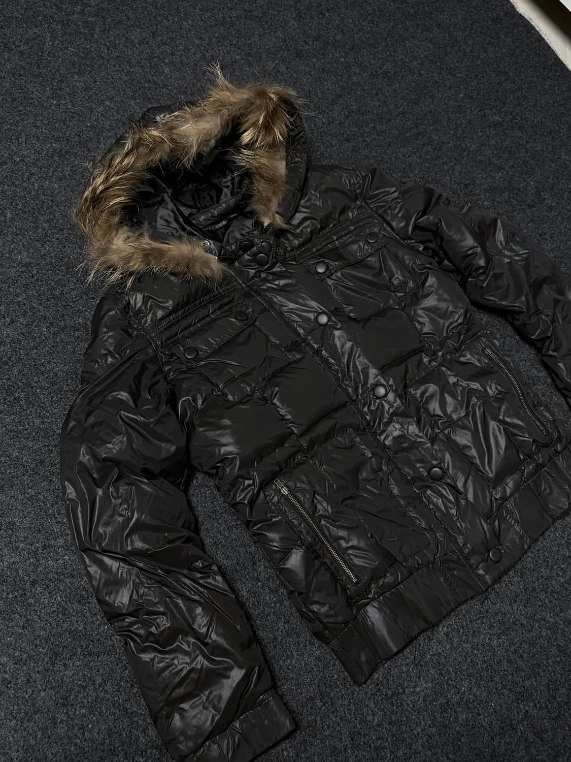 Vintage 00'sY2K Punk Vkei fur hood parka 상품이미지3